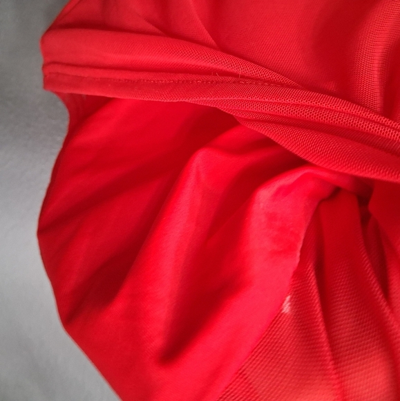 Angel Biba Boutique Cherry Red Princess Cut Mini Dress Size S - Picture 10 of 11